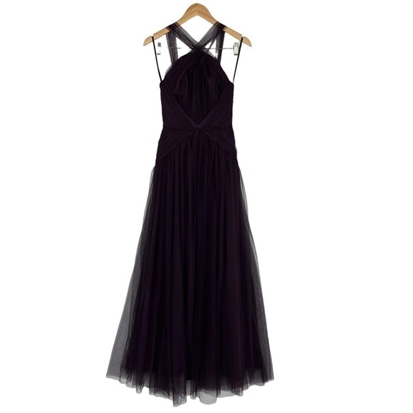 Vintage Formal Gown Jim Hjelm Occasions Purple Tulle‎ Dress Size 4 - Picture 11 of 16